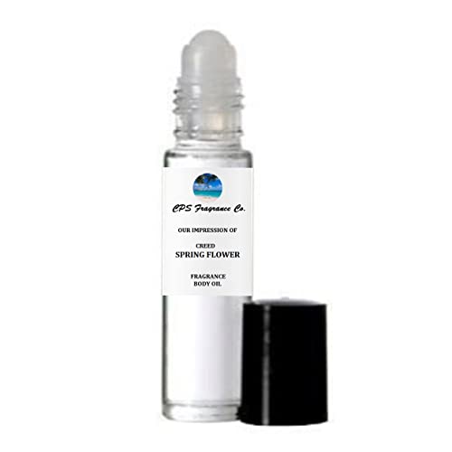 SPRING FLOWER For Women Type Hypoallergenic Pure Perfume Body Oil Roll On 1/3oz (10ml) CPS Fragrance Co. Impression made with Pure essential Oils + Organic Fractionated Coconut Oil