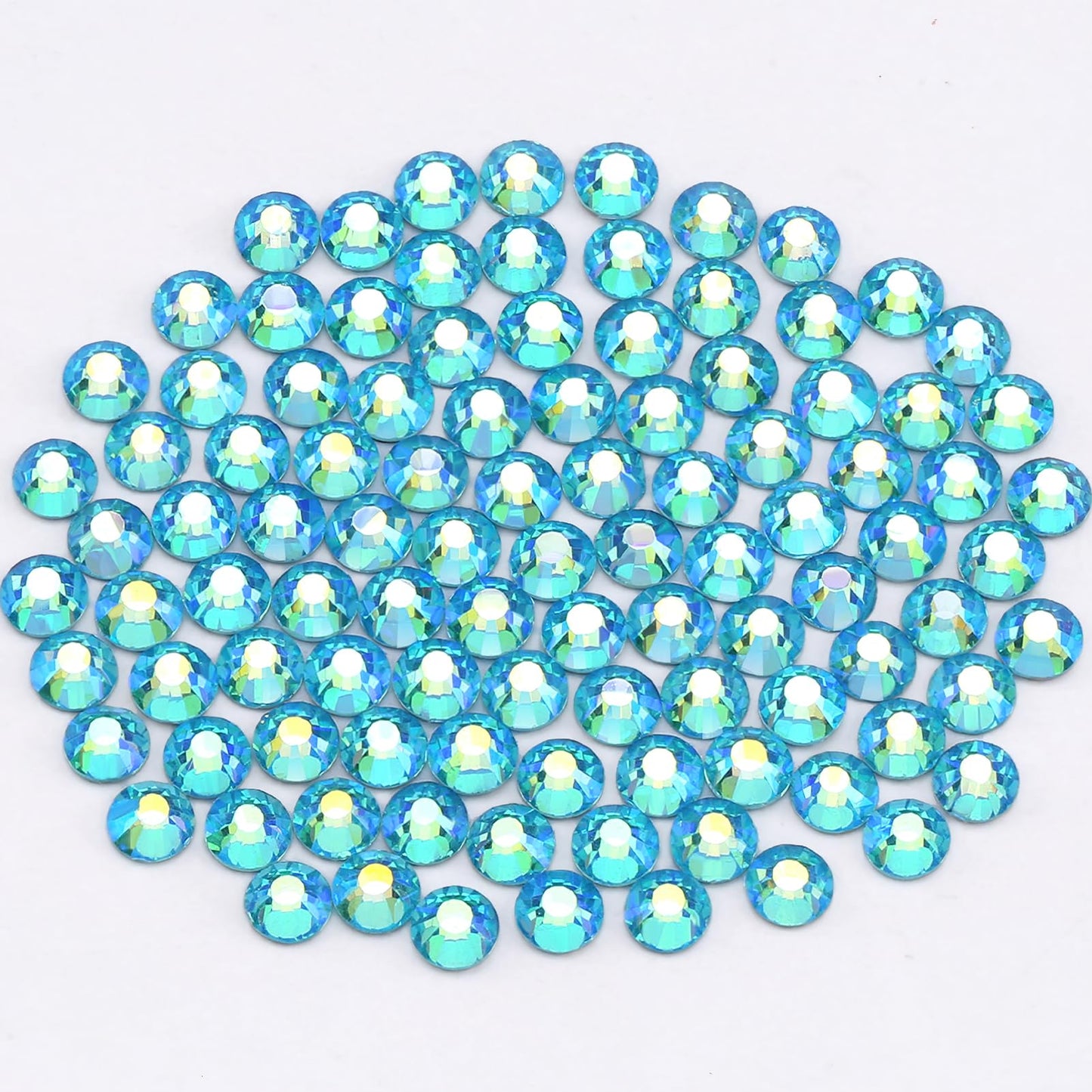 Rhinestones Novani Rhinestones for Crafts Glass Crystals Nail Rhinestones Flatback Nail Gems and Rhinestones for Nails Art Makeup Face Clothes Shoes Decoration DIY(SS20, 1440pcs, Aquamarine AB)