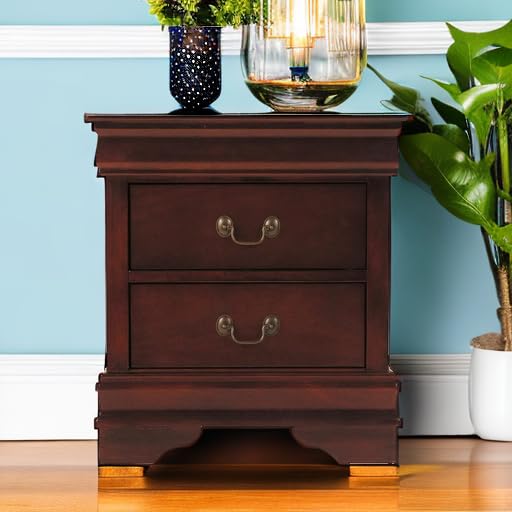 Signature Design by Ashley Alisdair Traditional 2 Drawer Nightstand, 23.75" Tall, Dark Brown