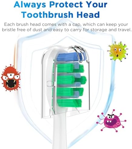 Replacement Brush Heads for Waterpik Sensonic Complete Care Toothbrush, with Covers, Compact, White, 5 Count