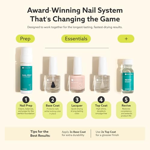 Dazzle Dry Nail Lacquer (Step 3) - Toffee Crunch - A sheer warm mocha. Jelly. Sheer. (0.5 fl oz)