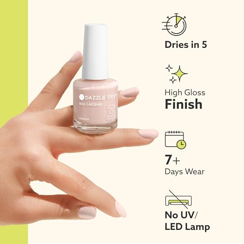 Dazzle Dry Nail Lacquer (Step 3) - Going Cray Sea - A true coral pink. Full coverage cream. (0.5 fl oz)