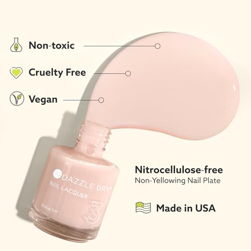 Dazzle Dry Nail Lacquer (Step 3) - The Duchess - A bright strawberry pink. Full coverage cream. (0.5 fl oz)