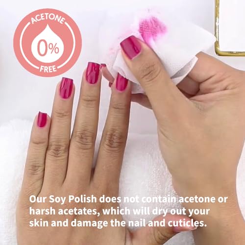 ella+mila Soy Nail Polish Remover Non-Acetone Nail Polish Remover - Non-Toxic Fingernail Polish Remover - For Natural Nail Polishes - Unscented & Enriched With Vitamins A, C & E(4 fl oz) Teal