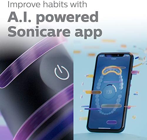 Philips Sonicare DiamondClean Prestige 9900 Rechargeable Electric Toothbrush with SenseIQ, 5 Premium All-in-One Brush Heads, Plaque Removal, Gum Care, Whitening, Midnight, BD9002AZ