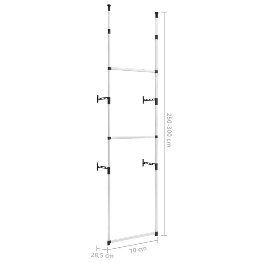 Teenpull Closet Wardrobe System Silver Clothes Hanging, Bedroom Storage - Aluminum Armoire, Lockable Clothes, Wall Locker & Cabinet