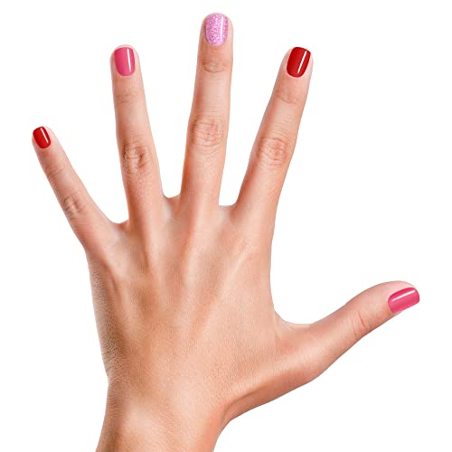 Piggy Paint | 100% Non-Toxic Girls Nail Polish | Safe, Cruelty-free, Vegan, & Low Odor for Kids | All the Heart Eyes (3 Polish + Nail Art Gift Set)