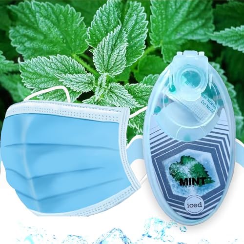 Mint-Infused Air Freshening Beads/Crush Balls -200 Pieces, Blue, for Face Masks and Filtered Spaces， Great for Smell Proof Purses- 200 Minty Balls in a Bag (200)