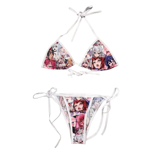 YOMORIO Cute Micro Bikini Lolita Japanese Anime Bra and Panty Set Cosplay Thong Bikini Colour