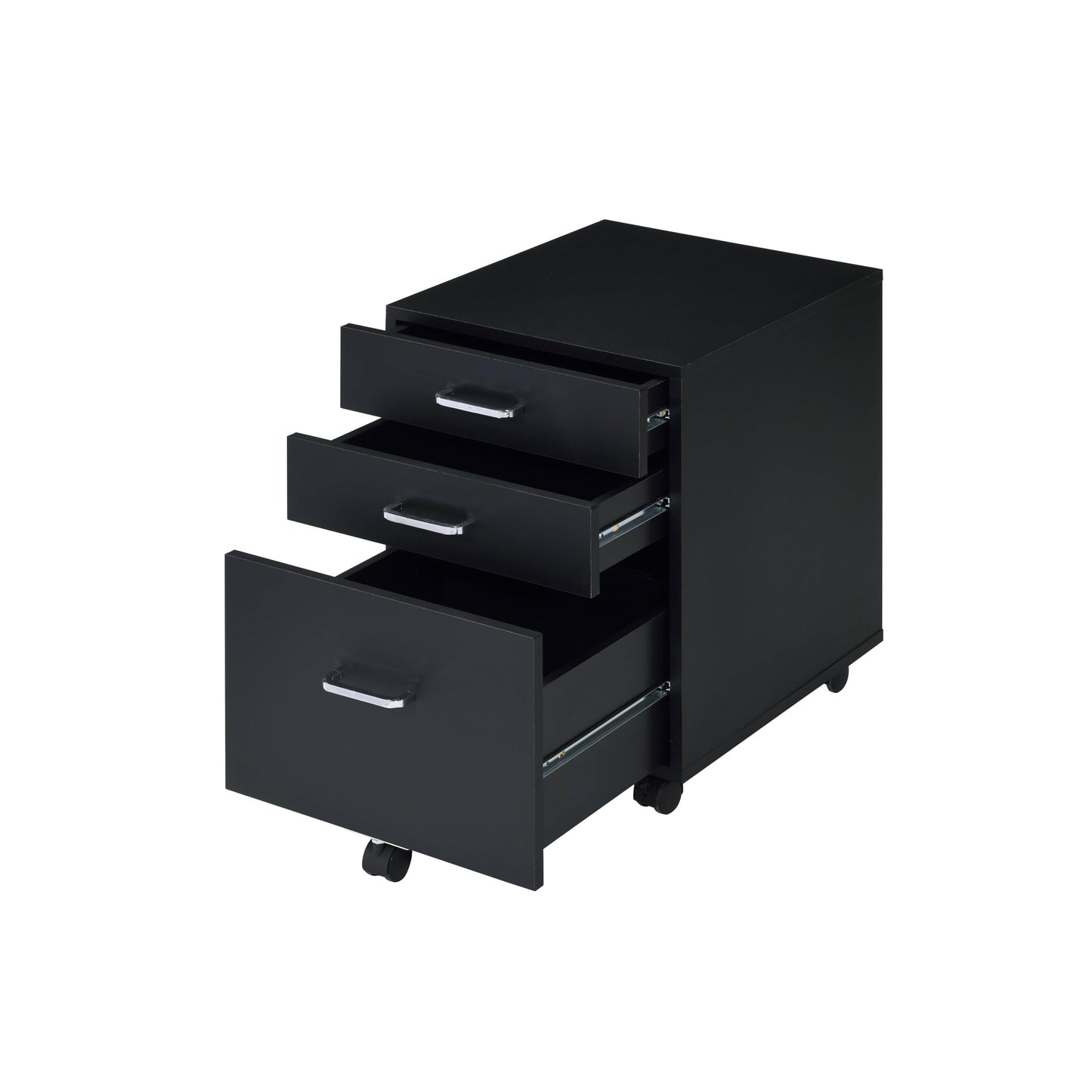 YINGCHAOJI File Cabinet,3 Drawers Filing Cabinet for Home Office,Storage Drawers,with Wheels,Rolling Mobile,Printer Stand,Office,WorkHanging File Folders,19" L x 16" W x 22" H,Black
