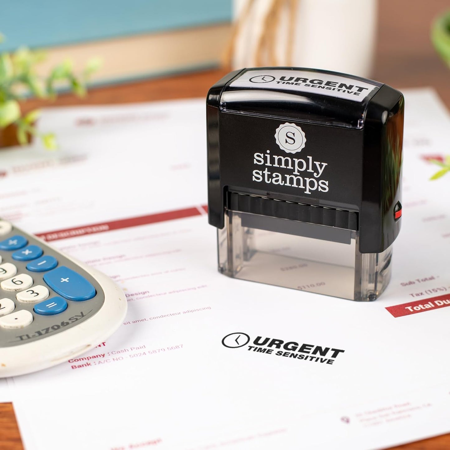 Urgent Time Sensitive Office Stamp | 4 Different Sizes | 20 Designs | Multiple Color Options | Perfect for Quick Validation of Office Documents (Urgent Time Sensitive, Medium)