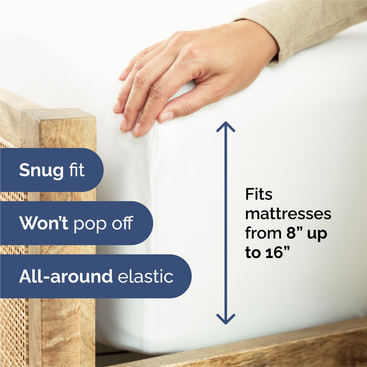 King 6 Piece Sheet Set - Cooling Sheets for Hot Sleepers - Hotel Luxury Bedding Set with 8-16 Inch Deep Pockets - 1 Flat & 1 Fitted and 4 Pillowcases - Ultra Soft, Easy Care and Wrinkle Free - White