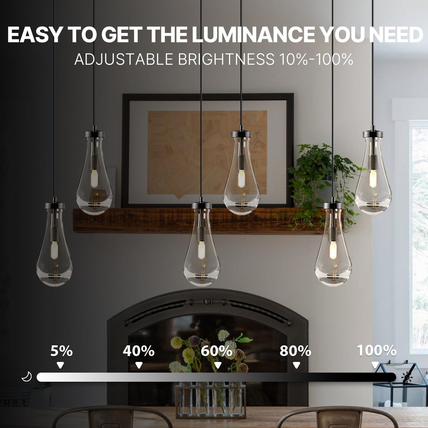Raindrop Pendant Lights Kitchen Island: Modern Black Teardrop Hanging Light for Bathroom - 2 Lights Crystal Pendants Light over Dining Table - Brass matte lamps Fixture for Bedroom Bulbs Included