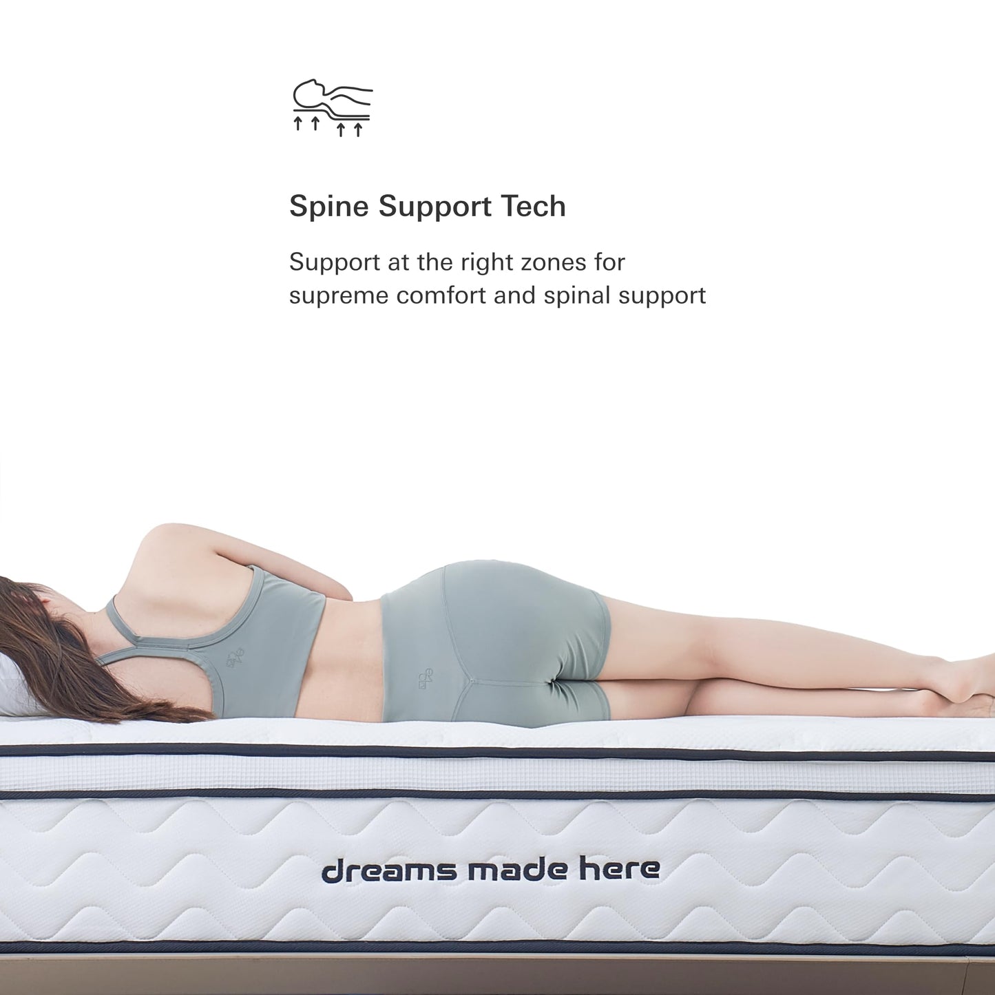 Plush Dream Queen Mattress 12 Inch Hybrid Pocketed Springs - Mattress in a Box with Memory Foam, Soft Plush Feel, Motion Isolation, Multi-Zone Spinal Support