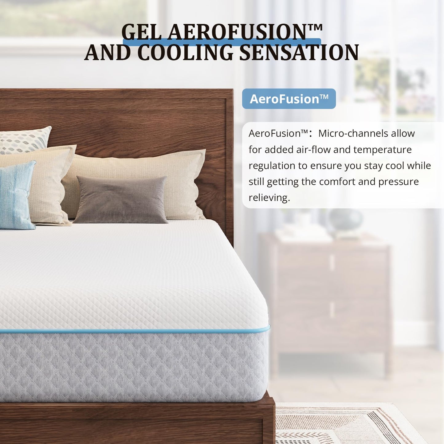 EGOHOME Queen Mattress 12 Inch Cooling Memory Foam, Fiberglass Free, Mattress Bed in a Box for Back Pain Relief, Medium Firm, CertiPUR-US Certified, 60”x80”x12”, White