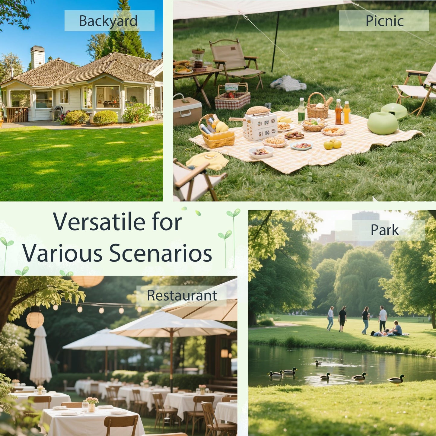 Outdoor Picnic Table with Benches, 6 - Person Picnic Table, Wooden Patio Dining Set, 1.97'' Umbrella Hole, Waterproof and Rounded Corners Design for Backyard, Garden, Park, Restaurant, Picnic, Yellow