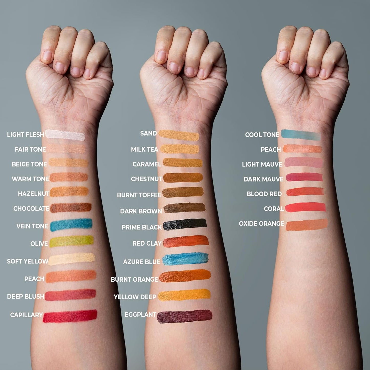 Alcohol Palette Refill Pans - Skin Tones - Dark Brown