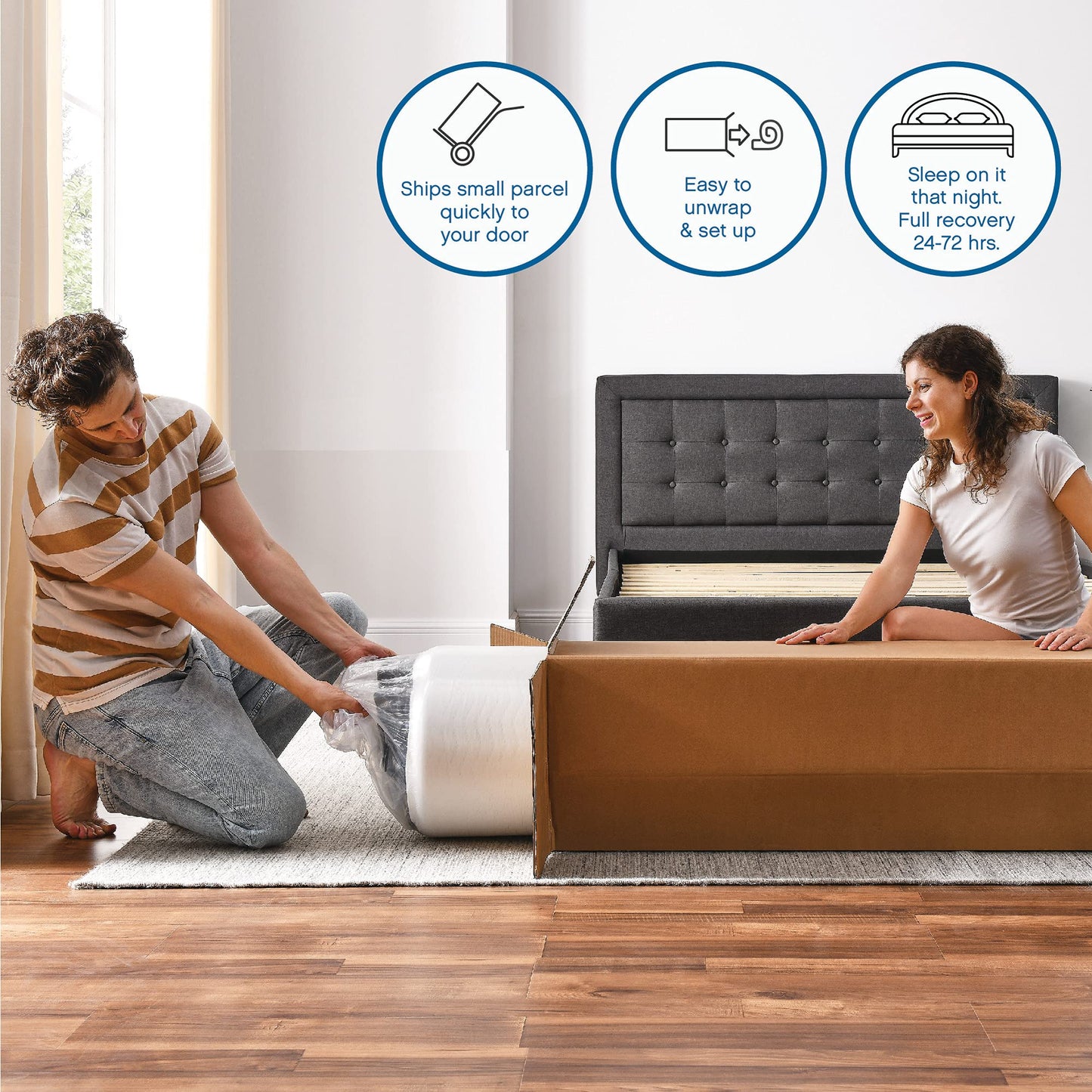 Cool Gel 10 Inch Full Size Mattress Memory Foam Medium Firm, Gel Memory Foam Mattress Full Matress Cooling, Made in the USA, 10" Depth with Pressure Relief, CertiPUR-US Certified No Fiberglass, Bed